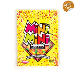 Gerrit's MiniMini Chicles - Mini Mini Fruity Crunchy Gum - 22.5g Pack
