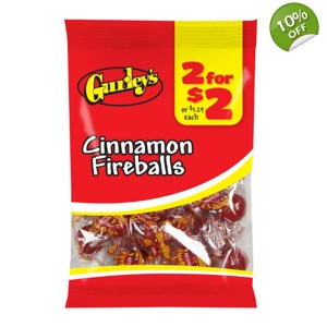 Gurley's Cinnamon Fireballs 71g Bag - Tongue Torchers Hot Candy Balls