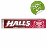Halls Sugar Free Cherry Menthol Action Sweets 32g Stick Pack Halls Sugar Free Cherry Menthol Action Sweets 32g Stick Pack