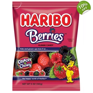Haribo Berries - Crunchy and Chewy Gummi Candy - 142g Share Bag