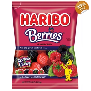 Haribo Berries - Crunchy and Chewy Gummi Candy - 142g Share Bag