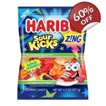 Haribo Zing Sour Kicks - Gummy Shoe Sweets - 127g Share Bag
