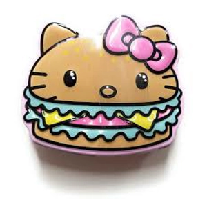 Hello Kitty Burger Shaped Candy -1.2 oz - 34g Orange Sour Flavour