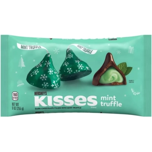 Hershey's Kisses Dark Chocolate Mint Truffle - 255g Christmas Bag