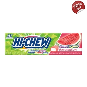 Hi-Chew Sweet an Sour Watermelon Fruit Chews - Chewy Candy Sweets -50g