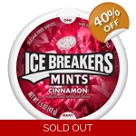 Ice Breakers Mints - Cinnamon - Sugar Free Candy Sweets - 42g Tub