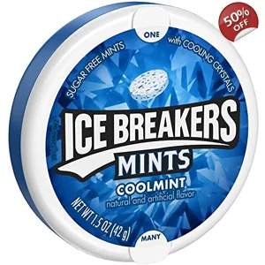 Ice Breakers Mints Coolmint - Sugar Free Cool Mint Sweets - 42g Tin