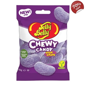 Jelly Belly Chewy Candy Grape Sours - Sour Sweets 60g Pack
