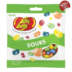 Jelly Belly Sours - Assorted Sour Fruit Mix Jelly Beans - 70g Bag