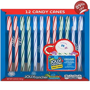 Jolly Rancher Assorted Candy Canes - Original Flavours 12 ct -149g Box