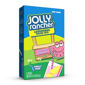 Jolly Rancher Watermelon Lemonade Drink Mix x 6 Singles To Go - 19.3g