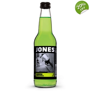 Jones Soda - Green Apple Soft Drink - 355ml Bottle