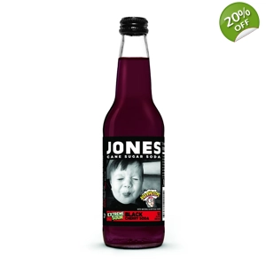 Jones Soda - Warheads Black Cherry - Soft Drink - 355ml Bottle