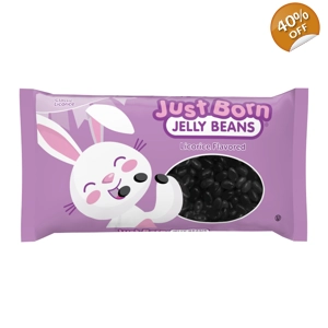 Just Born Liquorice Jelly Beans - Easter Licorice Sweets - 283g Bag