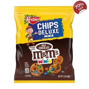 M&M's Bite Size Cookies 45g Pack - Keebler MMs Chocolate Chip Cookie