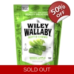 Kenny's Wiley Wallaby Gourmet Soft Green Apple Liquorice - 284g Bag Kenny's Wiley Wallaby Gourmet Soft Green Apple Liquorice - 284g Bag