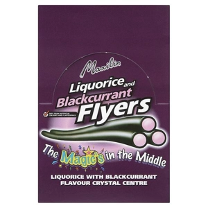 Maxilin Giant Liquorice and Blackcurrant Flyers with Crystal Centre