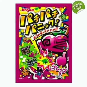 Meisan Pachi Pachi Panic Popping Candy Grape 5g Pack - Japanese Import