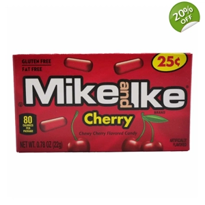 Mike & Ike Cherry 22g Box - Chewy Candies 0.78oz Pack