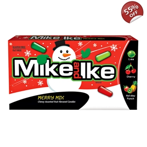 Mike and Ike Merry Mix - Christmas Chewy Candy Sweets 141g Theatre Box