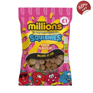 Millions Squishies Cola - Jelly Gummy Sweets - 120g Bag