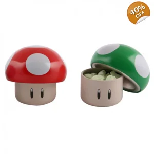 Nintendo Super Mario Mushroom Sours Tin with 25.5g Sour Candies