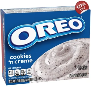 Jell-O - Oreo Cookies and Creme Instant Pudding Mix -Filling- 119g Box