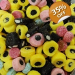 Pascall Liquorice Allsorts 4 Coconut Rolls - Jelly Spogs - Cream Rock