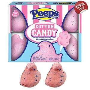 Peeps Cotton Candy Chicks Marshmallow Easter Treats - 10 Pack 85g