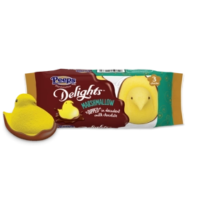 Peeps Delights Dipped Milk Chocolate Yellow Marshmallow Chicks 42g