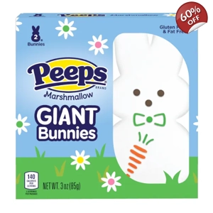 Peeps Giant White Marshmallow Bunnies - 2 Easter Bunny 85g Pack