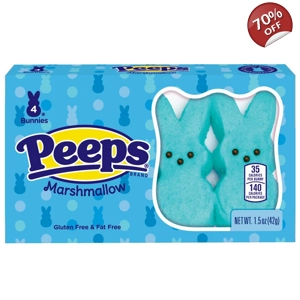 Peeps Blue Marshmallow Bunnies - 4 Bunny 42g Pack - Easter Treats