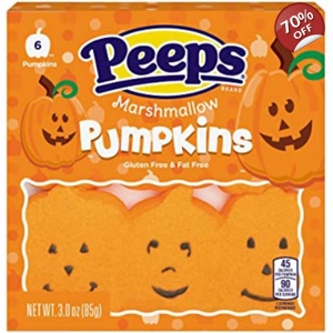Peeps Marshmallow Pumpkins - Halloween Sweet Treats - 6 Pack - 85g