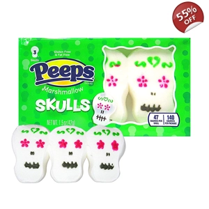 Peeps Marshmallow Skulls - Halloween Sweet Treats - 3 Pack - 42g