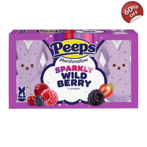 Peeps Sparkly Wild Berry Marshmallow Bunnies 4 Easter Bunny Pack - 42g
