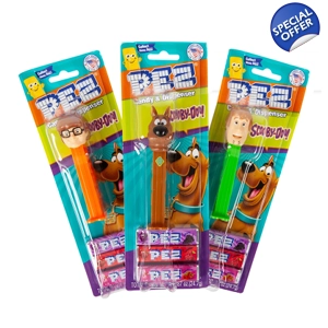 PEZ Scooby Doo Blister Pack Sweets Dispenser with 3 Candy Packs