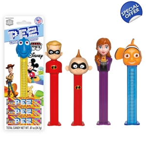 PEZ Best Of Disney Pixar Sweets Dispenser Blister Pack + 3 Candy Packs