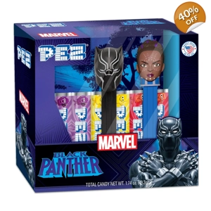 PEZ Marvel Black Panther Gift Set - Sweets Dispensers Twin Pack Box