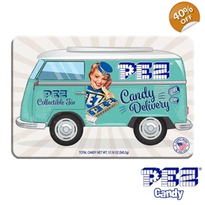 PEZ Candy Nostalgia Gift Tin Exclusive Dispenser + Over 40 PEZ Refills