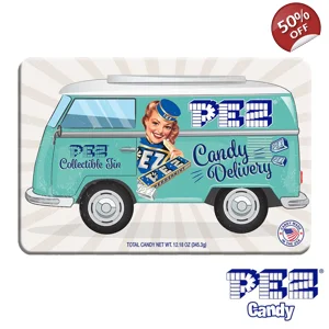 PEZ Candy Nostalgia Gift Tin Exclusive Dispenser + Over 40 PEZ Refills