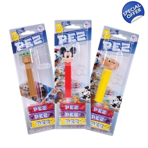 PEZ Disney 100 Year Collection Sweets Dispenser Blister +3 Candy Packs