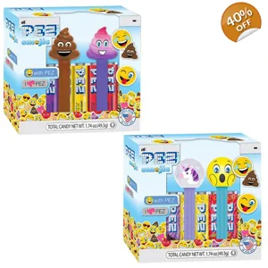 PEZ Emojis Gift Set - Twin Candy Sweets Dispensers Box