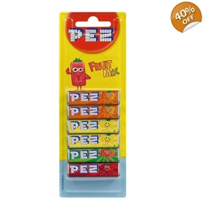 Pez Fruit Mix Refills 6 Pack - Fruity Candy Refill Sweets 51g
