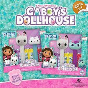 PEZ Gabby's Dollhouse Gift Set - Sweets Dispensers Twin Pack Box 49.3g