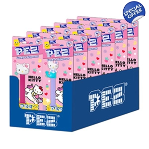 PEZ Hello Kitty Blister Pack Sweets Dispenser with 3 Candy Packs