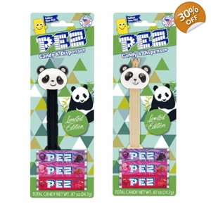 PEZ Limited Edition Panda Sweets Dispenser Plus 3 Candy Packs - 24.7g