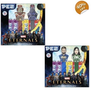 PEZ Marvel's Eternals Gift Set - Sweets Dispensers Twin Pack Box 49.3g