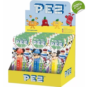 Pez Team Mickey & Minnie Sweets Dispenser 1 and 2 Candy Packs - 17g