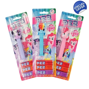 PEZ My Little Pony Sweets Dispenser with 3 Candy Packs - 24.7g Pack