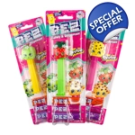 PEZ Shopkins Sweets Dispenser with 3 Fruit Candy Refill Packs - 24.7g